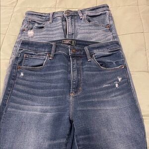 Abercrombie & Fitch Blue Distressed Women Jeans